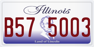 IL license plate B575003