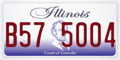 IL license plate B575004