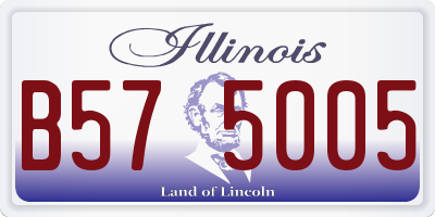 IL license plate B575005