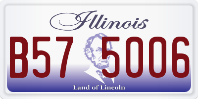 IL license plate B575006