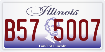 IL license plate B575007