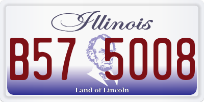 IL license plate B575008