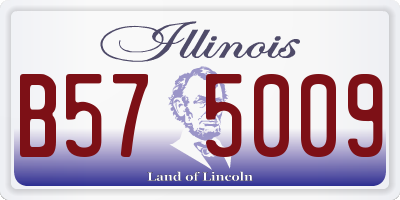 IL license plate B575009