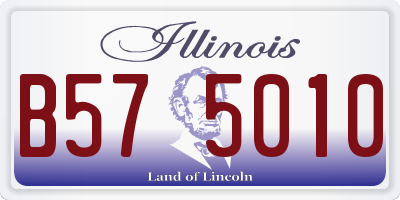 IL license plate B575010