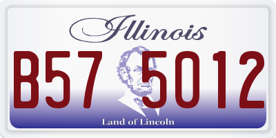 IL license plate B575012