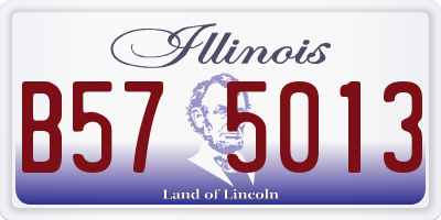 IL license plate B575013