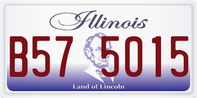 IL license plate B575015