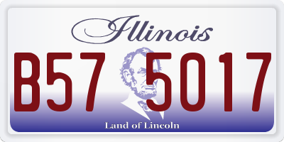 IL license plate B575017