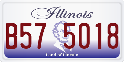 IL license plate B575018