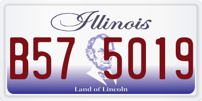 IL license plate B575019