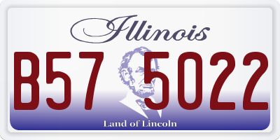 IL license plate B575022
