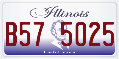 IL license plate B575025