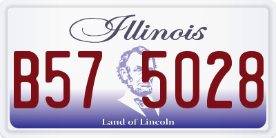 IL license plate B575028