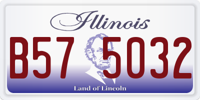 IL license plate B575032