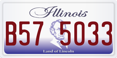 IL license plate B575033