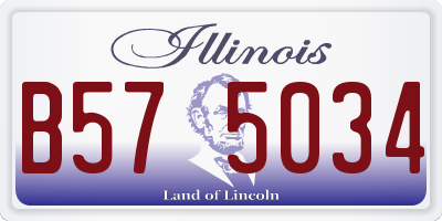 IL license plate B575034