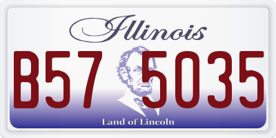 IL license plate B575035