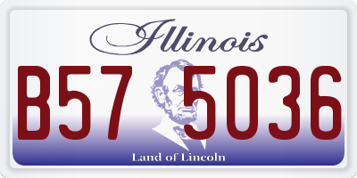 IL license plate B575036