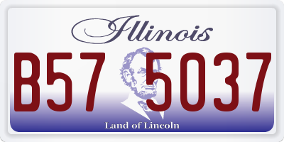 IL license plate B575037