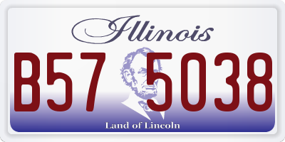 IL license plate B575038