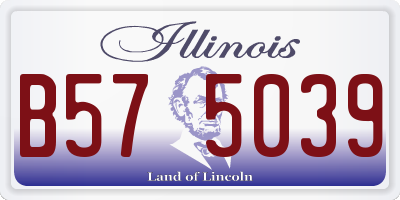 IL license plate B575039