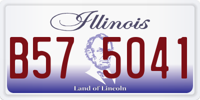 IL license plate B575041
