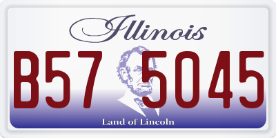 IL license plate B575045