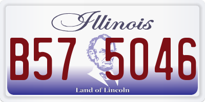 IL license plate B575046