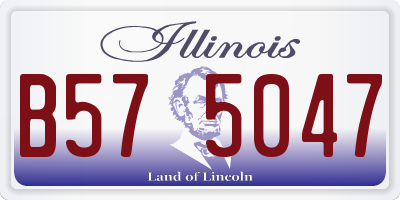 IL license plate B575047