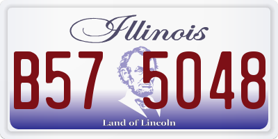 IL license plate B575048
