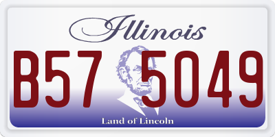 IL license plate B575049