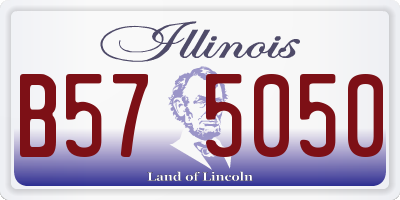 IL license plate B575050