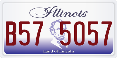 IL license plate B575057
