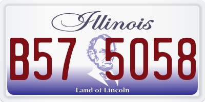 IL license plate B575058