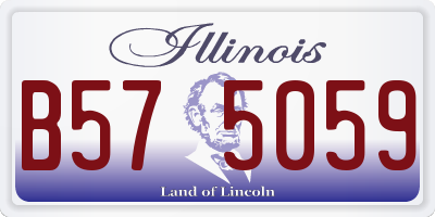 IL license plate B575059