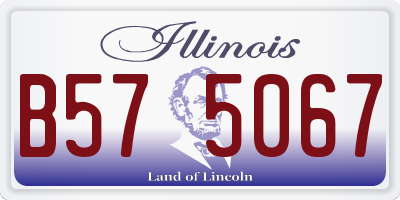 IL license plate B575067
