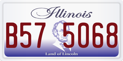 IL license plate B575068