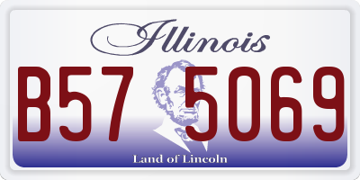 IL license plate B575069