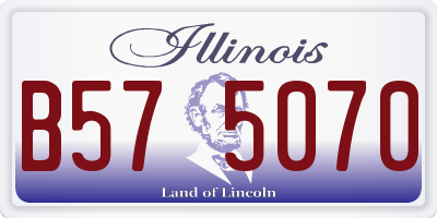 IL license plate B575070