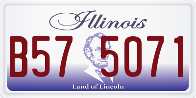 IL license plate B575071