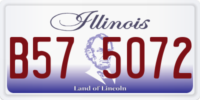 IL license plate B575072
