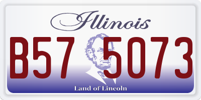 IL license plate B575073