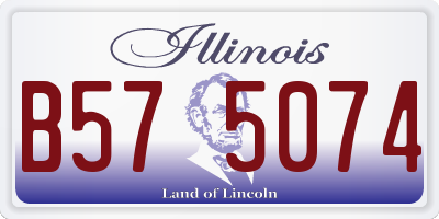 IL license plate B575074