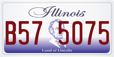 IL license plate B575075