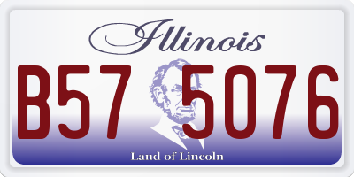 IL license plate B575076