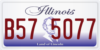 IL license plate B575077