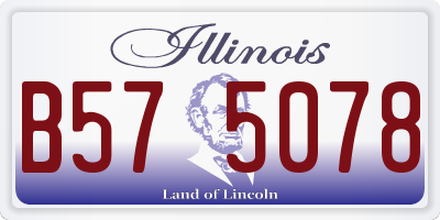 IL license plate B575078