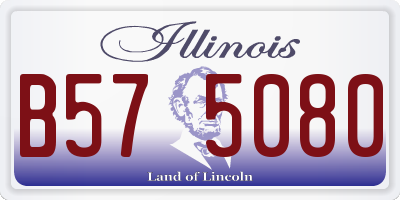 IL license plate B575080