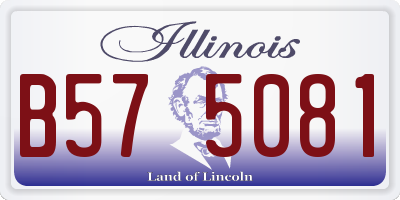 IL license plate B575081