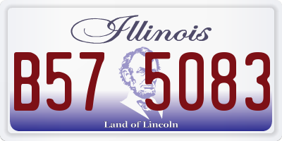 IL license plate B575083
